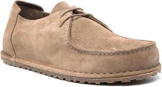 Birkenstock Beige Suède Amandel Teen Veterschoenen