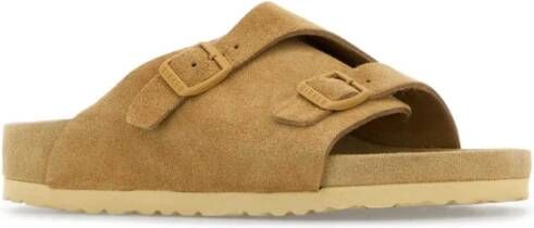 Birkenstock Beige Suède Slippers Zürich Style Beige Heren
