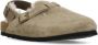 Birkenstock Beige Suède Sandalen met Shearling Voering Beige Dames - Thumbnail 7