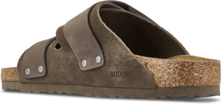 Birkenstock Beton Grijs Suède Leren Sandalen