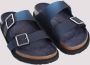 Birkenstock Blauwe Leren Sandalen Stijlvol Comfortabel Blue Heren - Thumbnail 3