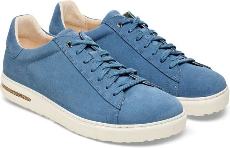 Birkenstock Blauwe Suède Sneakers met Verwijderbaar Voetbed Blue Heren