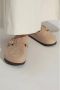 Birkenstock Comfortabele Knuppel Pantoffels voor Alledaags Gebruik Beige Dames - Thumbnail 14