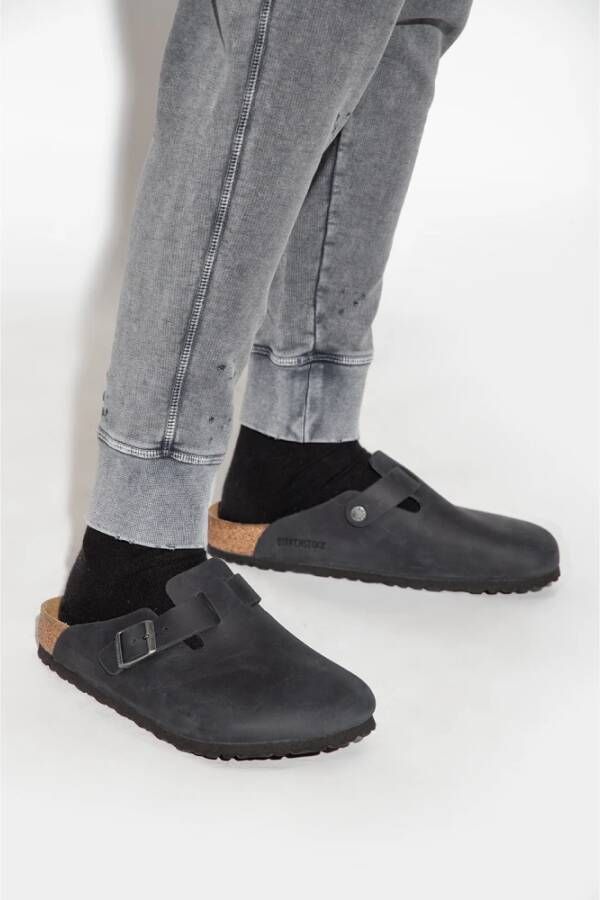 Birkenstock Boston BS Slides Black Heren