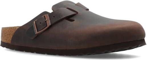 Birkenstock Boston BS Slides Brown Dames