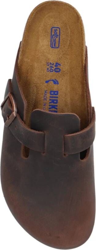 Birkenstock Boston BS Slides Brown Dames
