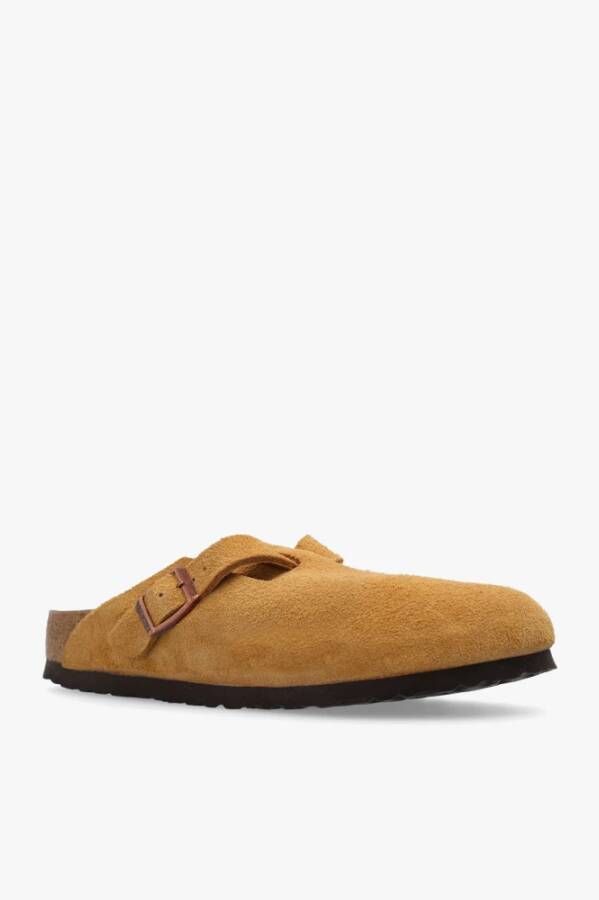 Birkenstock Boston BS Suède Slippers Brown Heren