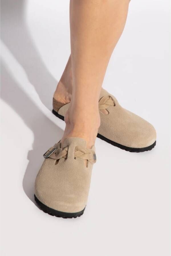 Birkenstock Boston Gevlochten sandalen Beige Dames
