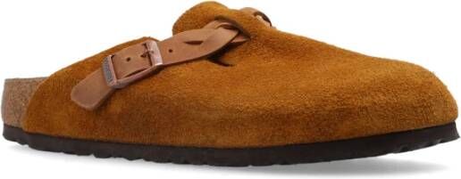 Birkenstock Boston Braided Slides Brown Dames