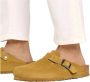 Birkenstock Bruine Corduroy Sandalen Leer Instapper Brown Unisex - Thumbnail 13