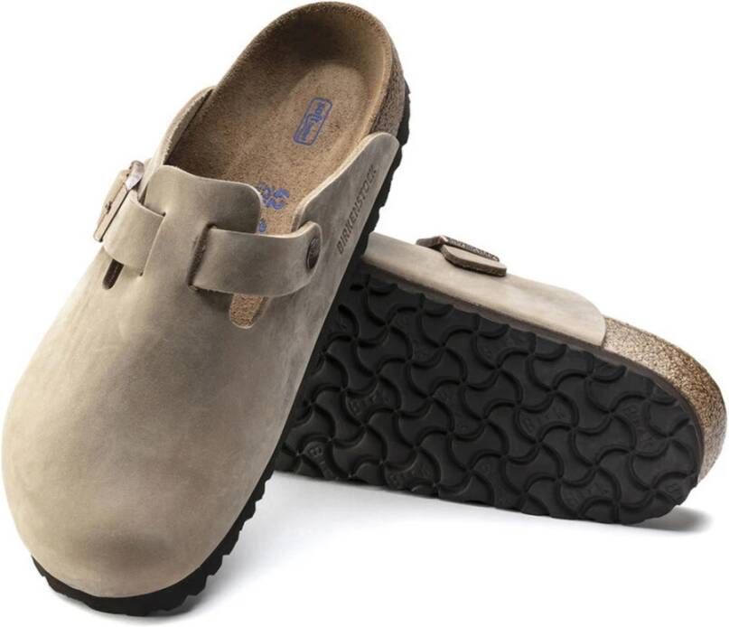 Birkenstock Boston Soft Footbed Geolied Leren Sandalen
