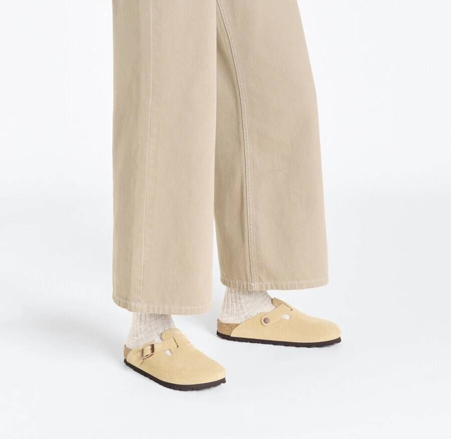 Birkenstock Boston Suède Leren Sandalen