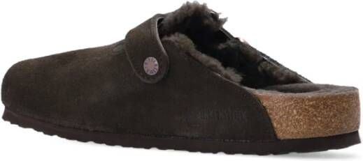 Birkenstock Boston VL Shearling suède slides Brown Heren