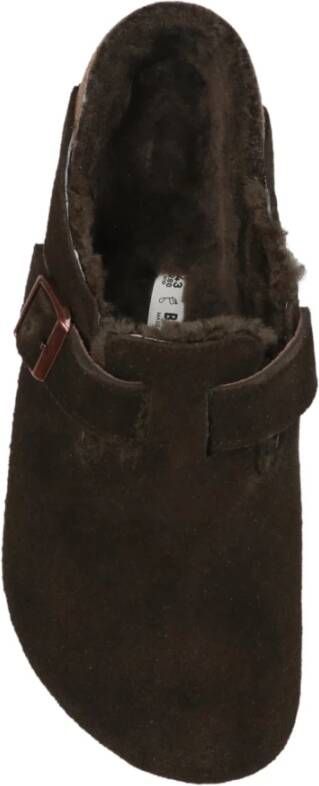 Birkenstock Boston VL Shearling suède slides Brown Heren