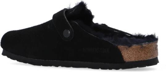 Birkenstock Boston VL suède slides Black Dames