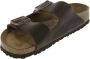 Birkenstock Bruin Leren Sandaal met Metalen Gesp Brown Heren - Thumbnail 4