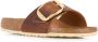 Birkenstock Bruin Leren Sandalen Madrid Stijl Brown Dames - Thumbnail 2