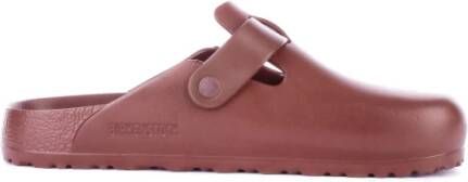 Birkenstock Bruin Logo Sandalen Rubber Gesp Sluiting Brown Dames