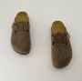 Birkenstock Wollen Boston Klompen Smalle Pasvorm Bruin Unisex - Thumbnail 12