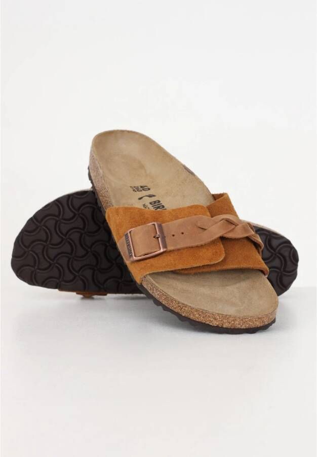 Birkenstock Bruine Gevlochten Sandalen Brown Dames