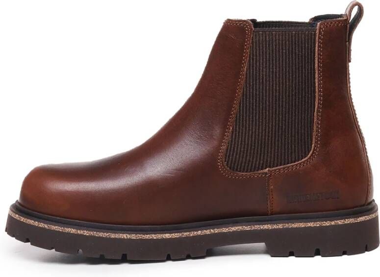 Birkenstock Leren enkellaarsjes Brown Heren
