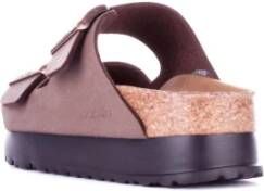 Birkenstock Bruine Logo Zijgesp Sandalen Brown Dames