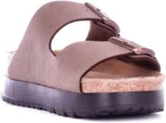 Birkenstock Bruine Logo Zijgesp Sandalen Brown Dames