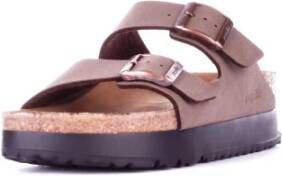 Birkenstock Bruine Logo Zijgesp Sandalen Brown Dames