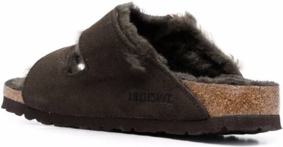 Birkenstock Bruine Shearling Sandalen Bruin Dames