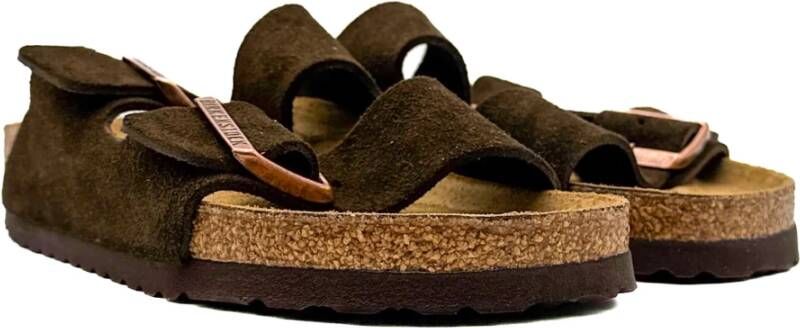 Birkenstock Bruine Suède Leren Sandalen Collectie Ss25 Brown Dames