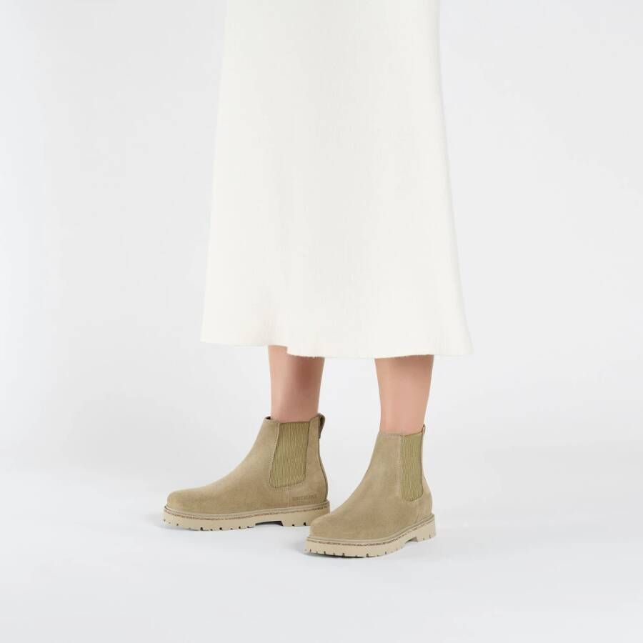 Birkenstock Highwood Suède Nubuck Chelsea Boot Beige Dames