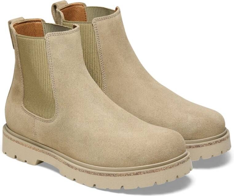 Birkenstock Highwood Suède Nubuck Chelsea Boot Beige Dames