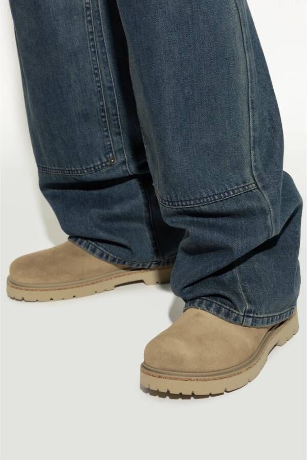 Birkenstock Chelsea Boots Highwood Slip On Beige Heren