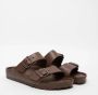Birkenstock Chocoladebruine Dubbele Band Sandalen Brown Unisex - Thumbnail 31
