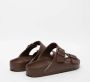 Birkenstock Chocoladebruine Dubbele Band Sandalen Brown Unisex - Thumbnail 33