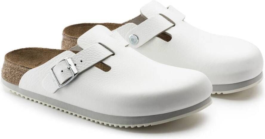 Birkenstock Klassieke Unisex Klomp Boston BS Wit Unisex