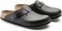 Birkenstock Klassieke Unisex Leren Klomp Zwart Unisex - Thumbnail 2