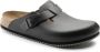 Birkenstock Klassieke Unisex Leren Klomp Zwart Unisex - Thumbnail 5