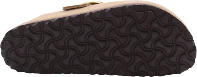Birkenstock Comfortabele Knuppel Pantoffels voor Alledaags Gebruik Beige Dames