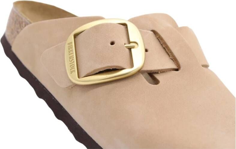 Birkenstock Comfortabele Knuppel Pantoffels voor Alledaags Gebruik Beige Dames