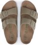 Birkenstock Arizona Tex Canvas Veg Faded Khaki Slides & sandalen 1023958 - Thumbnail 14