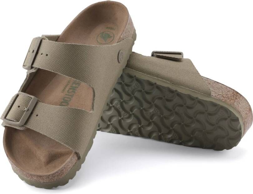 Birkenstock Canvas Arizona Sandalen Groen Dames