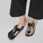 Birkenstock Damessandalen Gizeh Big Buckle Natural Leather Patent Large Black Dames - Thumbnail 6