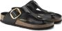 Birkenstock Damessandalen Gizeh Big Buckle Natural Leather Patent Large Zwart Dames - Thumbnail 9