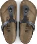 Birkenstock Gizeh Dames Slippers Metallic Black Regular fit | Zwart | Imitatieleer - Thumbnail 9