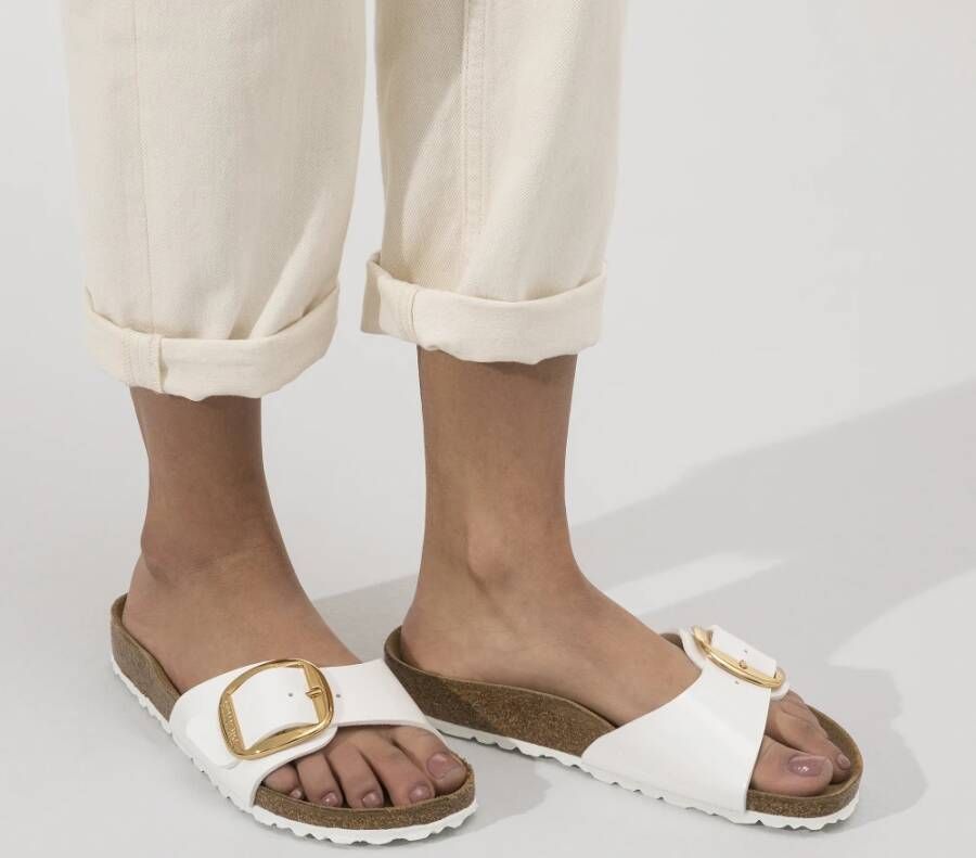 Birkenstock Madrid Big Buckle Sandalen Wit Dames