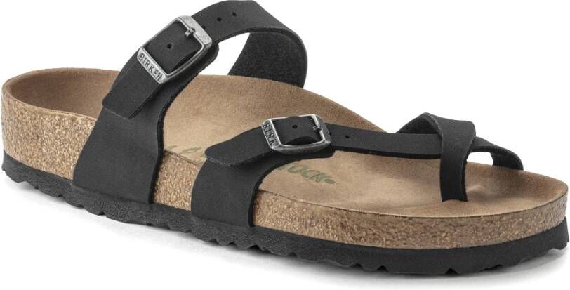 Birkenstock Damessandalen Mayari Vegan Birko-Flor Birkibuc Large Zwart Dames