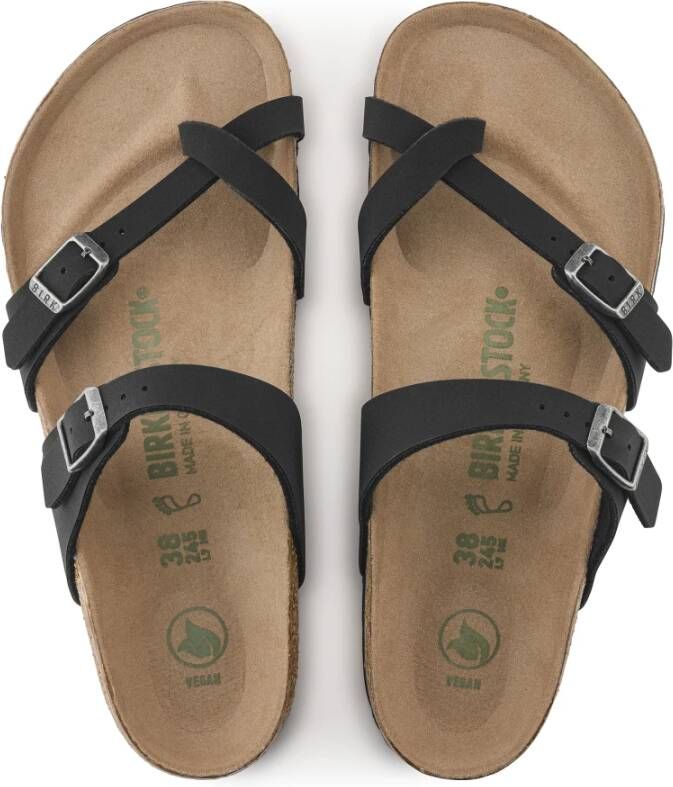 Birkenstock Damessandalen Mayari Vegan Birko-Flor Birkibuc Large Zwart Dames