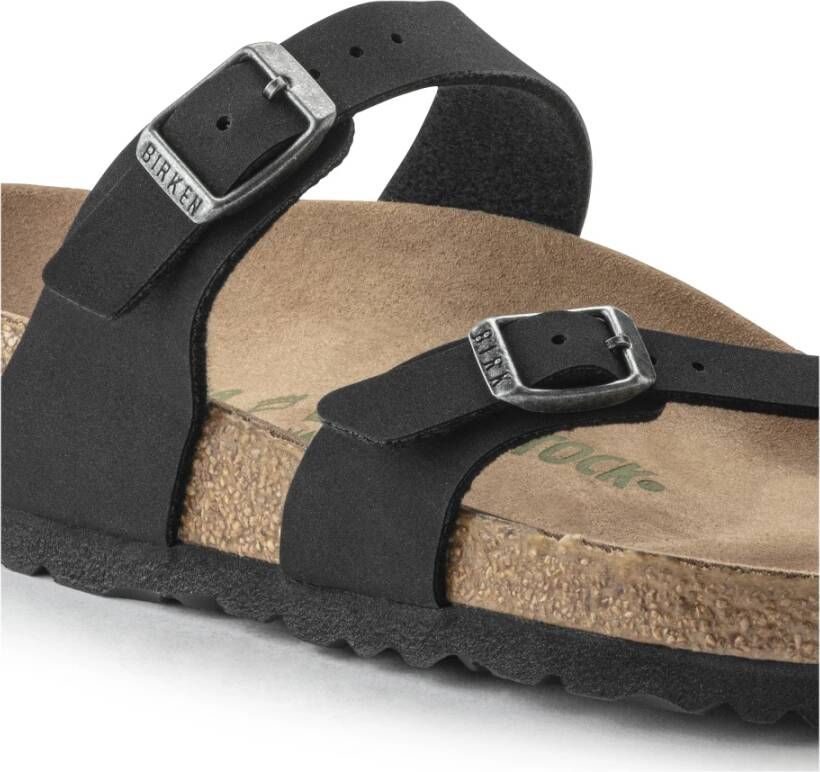 Birkenstock Damessandalen Mayari Vegan Birko-Flor Birkibuc Large Zwart Dames