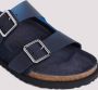 Birkenstock Blauwe Leren Sandalen Stijlvol Comfortabel Blue Heren - Thumbnail 7